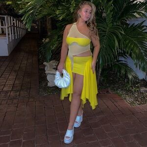 SKETCHY Yellow Dress from Revolve
